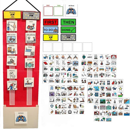 Visual Schedule for Kids – 133 Durable Plastic Picture Cards with Soft Loop Coins | Daily Routine & Chore Reward Chart for Home, School, Autism, ADHD & Special Needs Behavior Support