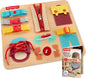Fisher-Price Wood Montessori Toy Dressing Board, American Montessori Society Seal of Excellence, Early Life Skills Learning Busy Activity for Preschool Kids Ages 3+ Years (Amazon Exclusive)