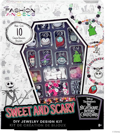 Fashion Angels Disney Tim Burton's The Nightmare Before Christmas Sweet & Scary Jewelry Kit, Includes 800+ Beads, Trendy DIY Jewelry Kit for Tweens & Teens