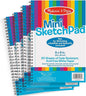 Melissa & Doug Mini-Sketch Spiral-Bound Pad (6 x 9 inches) - 4-Pack Sketch Book for Kids, Kids Drawing Paper, Drawing and Coloring Pads