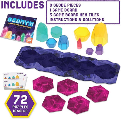 MindWare Geonyx Single-Player Logic Game - Brain Teaser Puzzle Game for Kids and Adults Ages 8 and Up