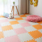 Foam Play Mat for Baby, 0.4 Inch Thick Foam Interlocking Floor Mats, Soft Non-Toxic Baby Playmat, Solid Colored Puzzle Play Mat Kids Floor Mats, 16 Tiles, White/Orange/Loli Pink