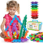 Kids Building STEM Toys for 3 4 5 6+ Year Old Boy Girl Birthday Gift, 300PCS Educational Interlocking Discs Building Blocks for Kids Ages 3-5 4-8 5-7 Preschool Classroom Manipulatives Creative Games