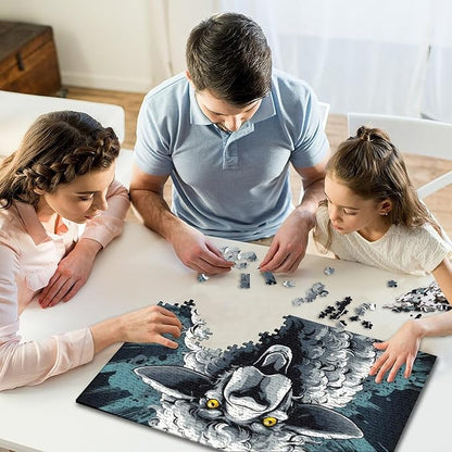 Sheep Thickened Wooden Jigsaw Puzzle 1000 Pieces 3D Animal Adults Fun Toy Intellectual Game Stress Relief Toy Decoration Education Game Relaxation and Intelligence 1000pcs (75x50cm)