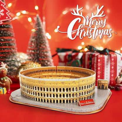 CubicFun 3D Puzzle for Adults Kids Rome Colosseum Jigsaw Italy Architecture Model Kits DIY Toys with Booklet Birthday Gift for Boys Girls Age 8+, 131 Pieces Valentine's Day Gift Easter Gifts Puzzles