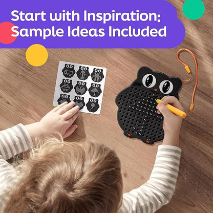 Magnetic Drawing Board for Kids & Toddlers with Beads and Magnet Stylus Pen - Magnetic Travel Toy for Airplane & Car Ride Activities for Kids