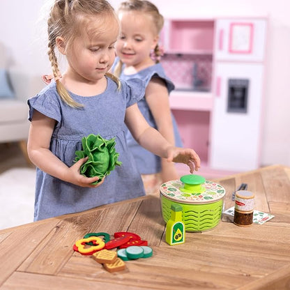 Melissa & Doug Salad Spinner Play Set, Pretend Play Food for Boys and Girls Ages 3+