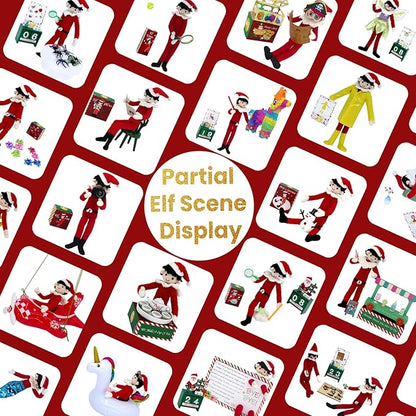 28 Days Elf Kit 2025magical kit Christmas Traditions Elf Activity Kit Elf Magic - 150+ Props 2025 Elf Accessories Christmas Mini Toys For Elf Mischief Elf Clothes Countdown GiftMore Than 24 Days 25 Days