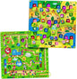 2 in 1 Magnetic Color and Number Maze Magnet Alphabet Counting Double Sided Board Wood Puzzle Fine Motor Skills Montessori Preschool Toys Gifts for Boys and Girls 3-5 Age (Big Zoo, One Size)