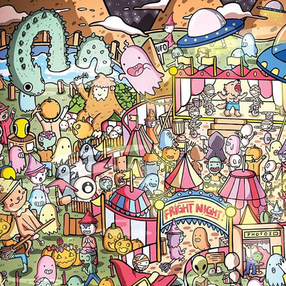 Cross & Glory - Monster's Gala: A Halloween HauntFest - 1000 Piece Jigsaw Puzzle for Adults & Kids 12+ | No Glare | Halloween Puzzles 1000 Pieces