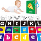 52 PCS Baby Visual Stimulus Cards, Double-Sided High Contrast Black and White, Colorful Alphabet Words Flashcards, Visual Sensory Development Montessori Cards Set for Newborn Baby, Kids, Preschool