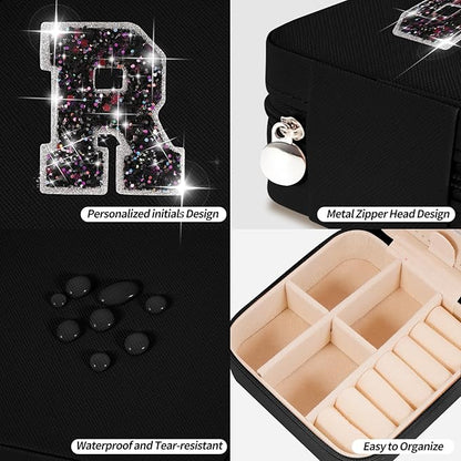Personalized Anniversary Wife's Birthday Gifts,Mothers Day Gifts for Women Wife,Wife Gifts from Husband,Cool Birthday Gifts for Wife,Jewelry Case Cute Jewelry Box for Women | Black,R