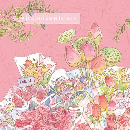 MOMIBOOK 1000 Piece Puzzle for Adults Jigsaw Puzzles of All Flowers Come to You, Painting Image Difficult Challenging Hard Impossible Puzzle Unique Funny Party Valentine's Christmas Birthday Gifts