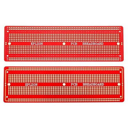3pcs 6.8"x2.05" Breadboard Solderable Prototype PCB Board Kit for Electronics Projects Compatible for DIY Soldering Circuits Projects Prototype Board,Red