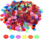 Coopay 900 Pieces Counters Counting Chips Plastic Markers Mixed Transparent Colors for Bingo Chips Game Tokens, Contain White, Blue, Green, Yellow, Red, Purple Colors