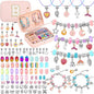 Charm Bracelet Making Kit with Jewelry Box Charm Beads for Jewelry Making DIY Bracelet Craft Kit for Birthday Gifts Valentine Christmas