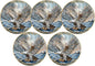 5Pcs 1.57 Inch Zinc Alloy Double-Sided 3D Eagle Challenge Coin - Colorful Inspirational Design with Isaiah 40:31, Strength in The Storm Theme(Pack of 5)