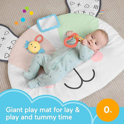 Fisher-Price Baby Tummy Time Toy, Puppy Perfection Giant Play Mat with Sensory Development Activities for Newborns 0+ Months (Amazon Exclusive)