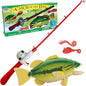 Small World Toys Magnetic Fishing Game, Catch of The Day Bass Fishing Toy for Kids Ages 3+, Includes Kids Fishing Pole and 1 Fish For Toddler Bath Toys, Water Fish Toys For Pools & Tubs