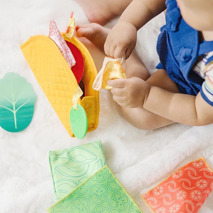 Melissa & Doug Multi-Sensory Soft Taco Fill & Spill Infant Toy - Sensory Toys For Babies, Baby Taco Toy, Baby Toys For Ages 6 Months And Older