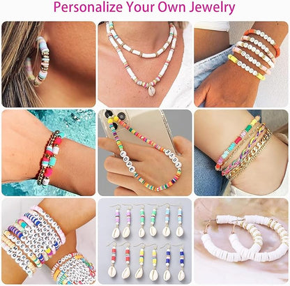 Friendship Bracelet Kit, 14,000pcs 48 Colors Bracelet Making Kit Clay Beads with Number Letter Bead Set Concert Merch Arts and Crafts Gifts for Kids Teen Girls Jewelry Making Supplies Bracelet Maker1