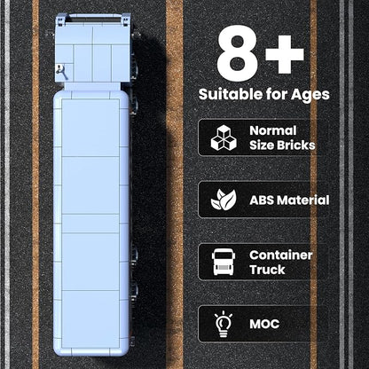 Mould King Heavy-Duty RV Truck Building Set, Realistic American Motorhome Truck Model for Kids Ages 8+, 24071 STEM Toy Vehicles with Detailed Interior, Display and Collection for Adult (615 PCS)