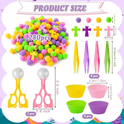 EZdhuawuse Fall Cross Sensory Bin Fillers for Kids - 295 Back to School Jesus Cross Fine Motor Toys, Birthday Gifts for Christian Church Sunday School, Preschool Color Counting Sorting Set for Child