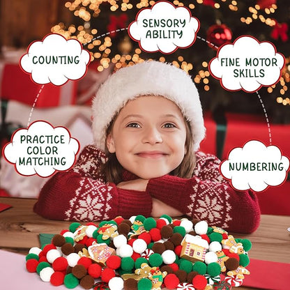 135 Pcs Christmas Gingerbread Man Sensory Bin Items Christmas Candy Counting Sorting Sensory Bin Filler Fine Motor Toys Gingerbread Man Counts for Kids Xmas Counting Toys for Preschool