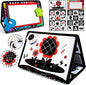 teytoy Tummy Time Mirror Infant Newborn Toys 0-3 Months Brain Developmental Baby Mirror Tummy Time Black and White High Contrast Baby Toys 4 6 9 12 Month Boys Girls Crawling Sensory Toy