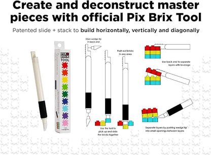 Pix Brix Pixel Art kit Puzzle Bricks – 6,000 Piece Pixel Art Container, 12 Color Light Palette – Interlocking Building Bricks, Create 2D and 3D Builds Without Water or Glue – Stem Toys, Ages 6 Plus