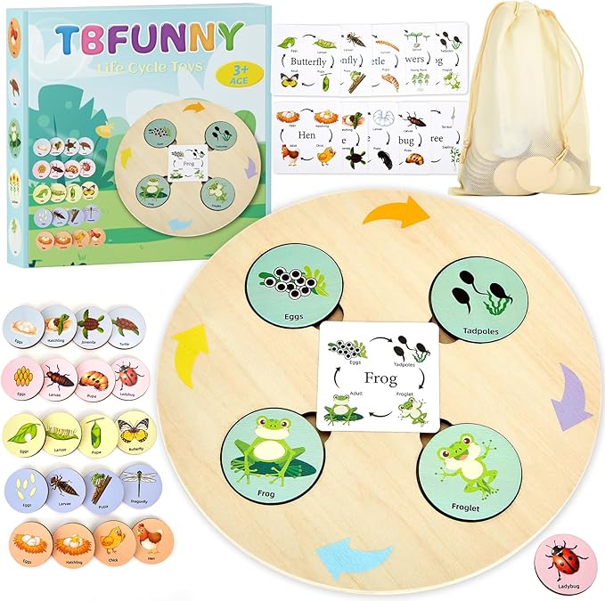 Life Cycle Toys for Kids Educational Science Kits, Montessori Toys for 3 4 5 6+ Years Old, Preschool Science Learning Easter Valentines Toys Gift for Toddler Boys & Girls