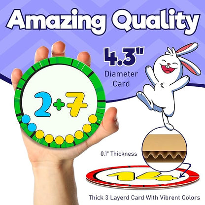 Active Learning Who’s Counting Game: 81 Oversized 0-30 Number, Addition Subtraction Sturdy Floor Activity Math Cards, Multiuse Games, Two Levels of Age: 3-4 and 5+ (Addition)