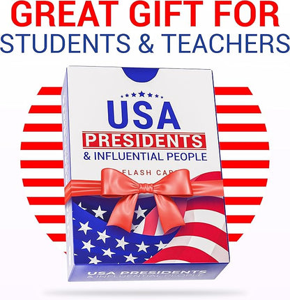 United States History Flash Cards – 75 US American Presidents & Influential People – AP Learning Resource for Studying, Government Teaching Aid Tool, Social Studies Civics Reference – Classroom & Home