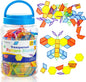 140 Pcs Translucent Pattern Blocks - Educational Light Table Manipulatives and Accessories - Fun and Engaging Geometric Shapes