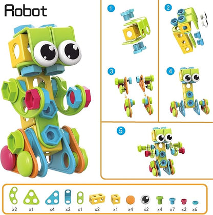 Contixo ST3 Kids Toys - 223 PCs 3D Building Blocks STEM Construction Playboards Creativity, Imagination, Recreational, Educational for Children Toddler, 3+ Year Old Boys and Girls