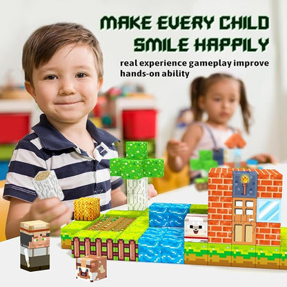 Magnetic Blocks,Creative Building Toys for Kids, STEM Sensory Toys for Ages 3-5, 5-7, 8-13, Christmas Birthday Gifts for Boys & Girls