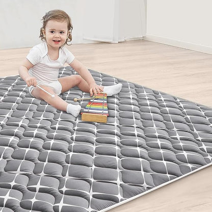 High-Density Foam Baby Play Mat, 47x47 Inches Thicken One-Piece Comfortable and Soft Playmat, Non Slip Machine Washable Floor Mat for Infants, Tapete para Bebes,Toddlers