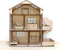 StonKraft Wooden 3D Puzzle Doll House - Home Decor, Construction Toy, Modeling Kit, School Project - Easy to Assemble (Doll House with Furniture)