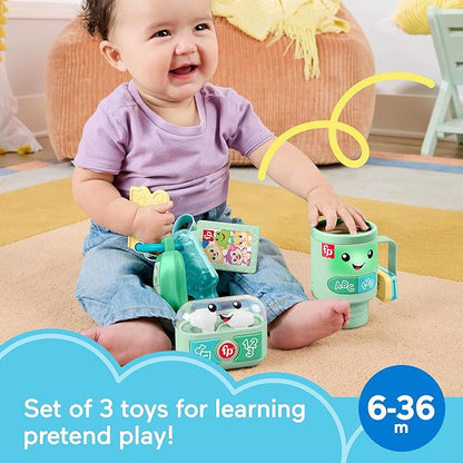 Fisher-Price Baby Toys Laugh & Learn Ready to Go Gift Set, 3 Electronic Learning Activities for Toddler Pretend Play Kids Ages 6+ Months (Amazon Exclusive)
