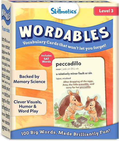 Skillmatics Vocabulary Flash Cards for SAT Prep – Learn 100 Words with Wordplay, Visuals & Soundplay, Study Aid & Educational Gift for Ages 12, 13, 14 & Up, Screen-Free Language Game