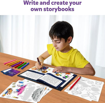 Skillmatics Storybook Art Kit - Create Space-Themed Stories, DIY Craft & Writing Kit with 300+ Stickers, Scrapbooking Activity, Gifts for Kids Ages 5, 6, 7, 8, 9, 10