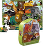 Crocodile Creek 36-Piece Jigsaw Floor Puzzle - Fun Floor Puzzles for Kids Ages 3-5 - Heavy-Duty Shaped Box for Storage - Jungle Friends - 27" W x 20" H Finished