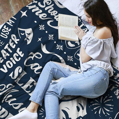 Broadway Blanket Gifts, Musical Theater Gifts for Lovers, Broadway Musical Gift for Theater Kids, Christmas Birthday Gift Blanket for Women Men, 50" x 60"