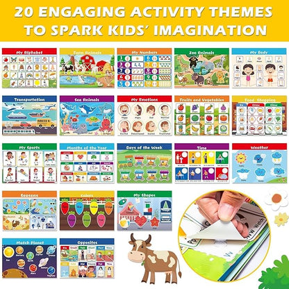 Montessori Busy Book for Toddlers Ages 1-3, My Preschool Learning Activities Book, Montessori Educational Toy for Kids 3 Years Old Homeschool Birthday Christmas Travel Gifts