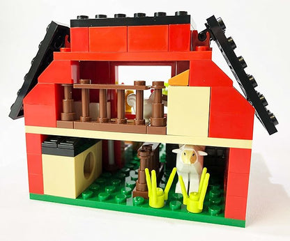 Brick Loot Farm Animal Building Set – 160 Pieces Custom Designed Model with Chickens, Pig, Lamb, Eggs & More, Compatible with Lego, Creative Play for Kids & Adults, Ages 6+
