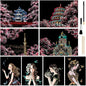 Scratch Art for Kids & Adult, Magic Rainbow Flower Engraving Painting Paper, Landscape Scratchboard(A4) Sketch Beautiful Crafts Set: 8 Sheets with 4 tools - Drawing Pens, Cleaning Brush(Girl / Sakura)