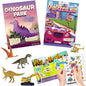 Sticker Book for Kids, 230+ Dinosaur & 134+ Vehicle Stickers & 16 Scenes, Reusable Activity Sheet, Seek and Find Sticker Coloring Pad, for Boys Girls Toddlers Ages 2-4 4-8 Years Old 3-5 6-7