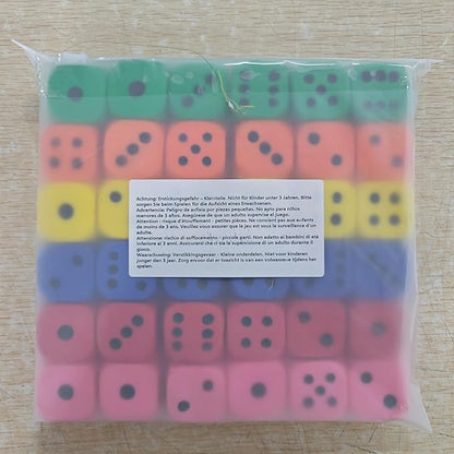 36 Pieces Foam Dice Colorful Cubes Block of Dice with Number Dots for Boy Girl Over 3+, Building, Educational Toys, Math Teaching, Pastime, Party Favors and Classroom Supplies