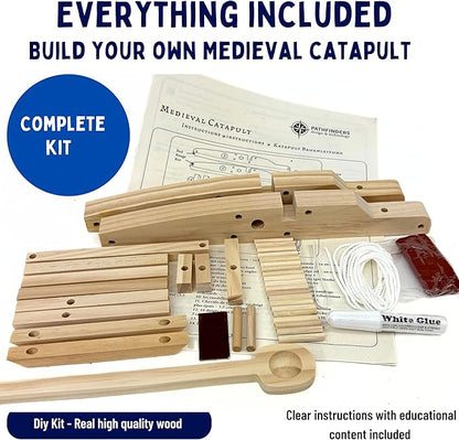 PATHFINDERS STEM Kit – Medieval Catapult kit| Trebuchet Science Kits for Kids Age 8-10 10-14 | stem Kits for Kids Age 12-14 Physics Toys | Kids Engineering kit | Learning Resource