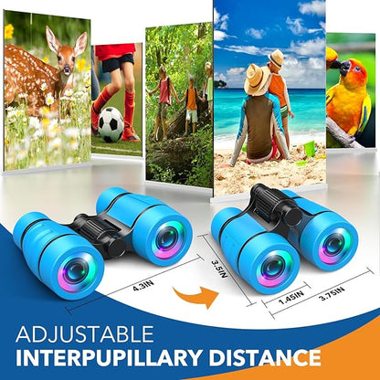 Toys for Boys Ages 3-7: LET'S GO! Kids Binoculars with Bird Watching Manual for 4 5 6 7 Year Old Boys Girls Outdoor Toy for Kid Ages 4-6 Camping Telescope Toddler Birthday Gift Stocking Stuffers